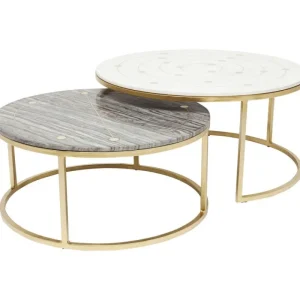 KARE Design Mesa de Apoio Mystic Round (conj.2) Ø90cm New