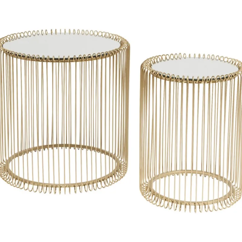mesa_de_apoio_wire_brass__1.webp KARE Design Mesa de Apoio Wire Brass (conj.2) Ø44cm Sale