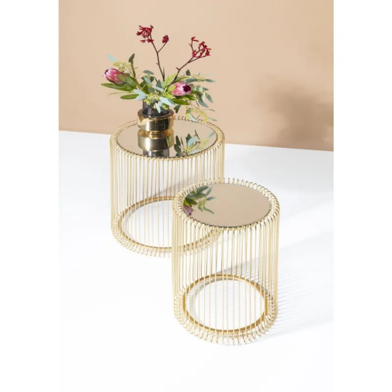 mesa_de_apoio_wire_brass__2.webp KARE Design Mesa de Apoio Wire Brass (conj.2) Ø44cm Sale