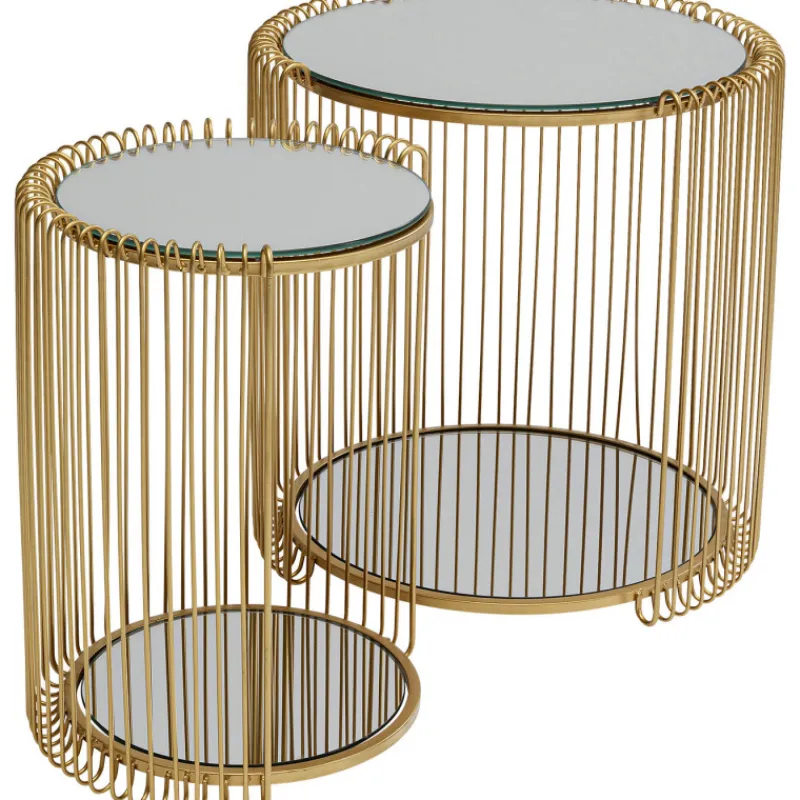 mesa_de_apoio_wire_double_0.webp KARE Design Mesa de Apoio Wire Double laiton (2/Set) Fashion