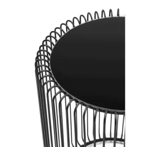 KARE Design Mesa de Apoio Wire Preto (conj.2) Ø44cm Online