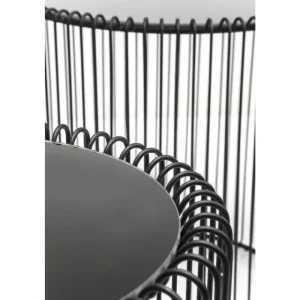 KARE Design Mesa de Apoio Wire Preto (conj.2) Ø44cm Online