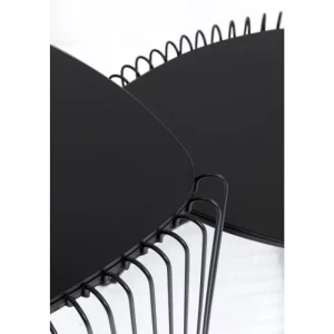 KARE Design Mesa de Apoio Wire Triangle Preto (conj.2) Discount