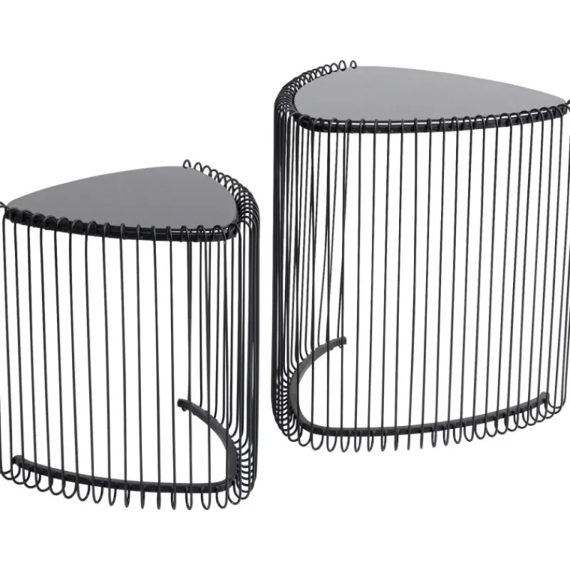 mesa_de_apoio_wire_triang_4.webp KARE Design Mesa de Apoio Wire Triangle Preto (conj.2) Discount