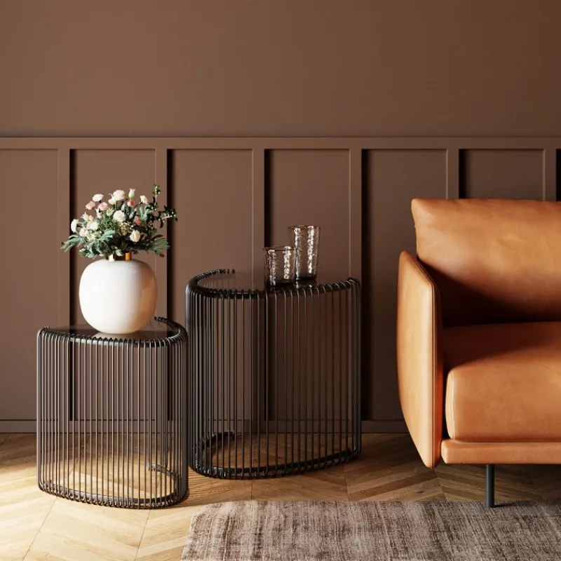 mesa_de_apoio_wire_triang_7.webp KARE Design Mesa de Apoio Wire Triangle Preto (conj.2) Discount