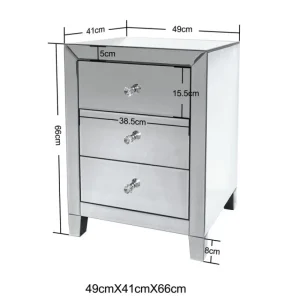 KARE Design Mesa de Cabeceira Luxury 3 Gavts Outlet