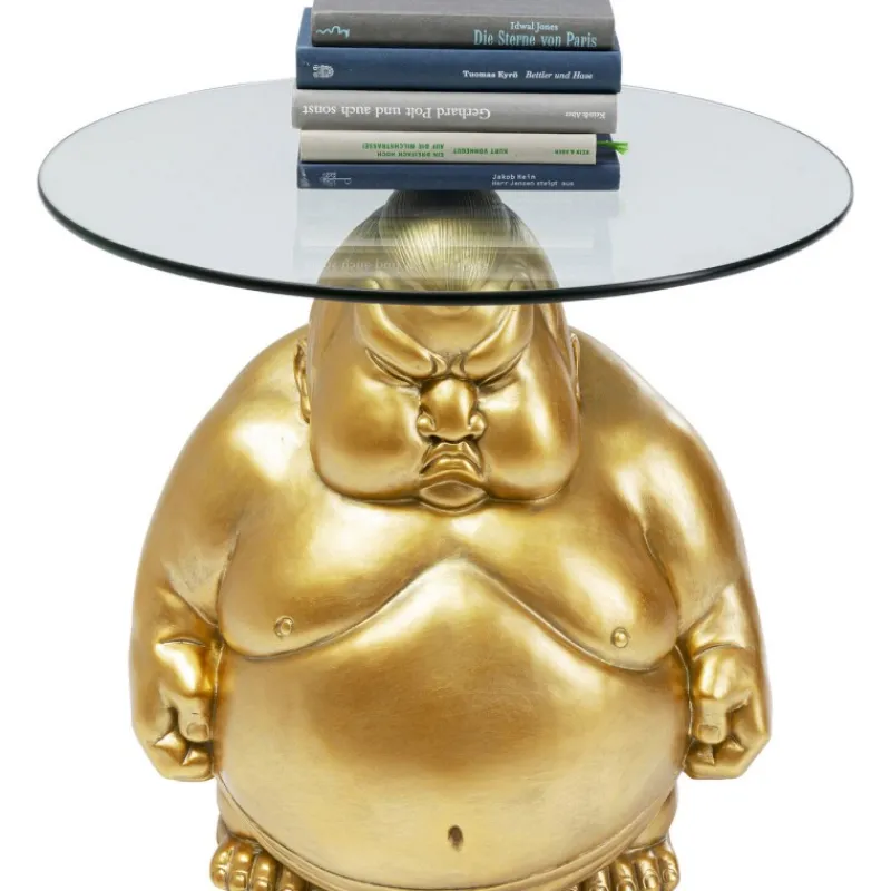 mesa_de_canto_monk_dourad_4.webp KARE Design Mesa de canto Monk dourada Ø54 cm Sale