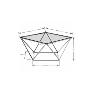 KARE Design Mesa de Centro Cristallo 80x80cm Clearance