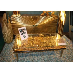 KARE Design Mesa de Centro Gold Flowers 120x60cm Discount