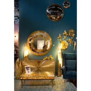 KARE Design Mesa de Centro Gold Flowers 120x60cm Discount