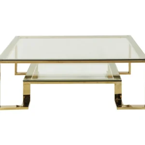 KARE Design Mesa de Centro Gold Rush 120x120cm Clearance