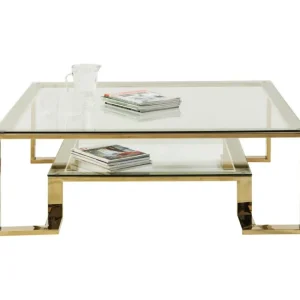 KARE Design Mesa de Centro Gold Rush 120x120cm Clearance