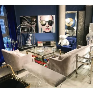 KARE Design Mesa de Centro Gold Rush 120x120cm Clearance