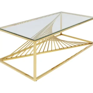 KARE Design Mesa De Centro Laser Gold 120x60cm New