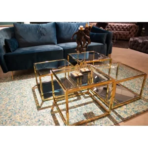 KARE Design Mesa de Centro Luigi Gold (conj.4) Hot