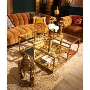 KARE Design Mesa de Centro Luigi Gold (conj.4) Hot