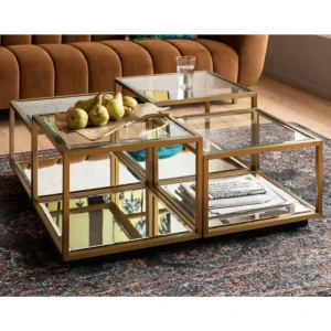 KARE Design Mesa de Centro Luigi Gold (conj.4) Hot