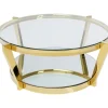 KARE Design Mesa de Centro Monocolo Dourado Ø90cm Best