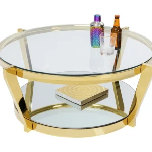 KARE Design Mesa de Centro Monocolo Dourado Ø90cm Best