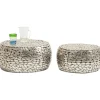 KARE Design Mesa de Centro Pebbles Deluxe Prateada (conj.2) Fashion