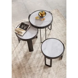 KARE Design Mesa de centro Perelli Preto (conjunto de 3) Hot