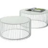 KARE Design Mesa de Centro Wire Branco (conj.2) Sale