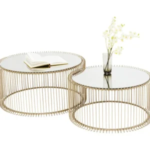 KARE Design Mesa de Centro Wire Brass (conj.2) Sale