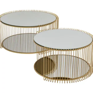 KARE Design Mesa de centro Wire Double laiton (2/Set) Sale