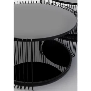KARE Design Mesa de centro Wire Double preto (2/Set) New