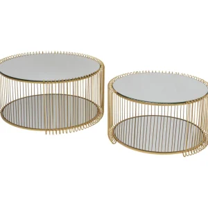 KARE Design Mesa de centro Wire Double laiton (2/Set) Sale