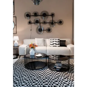 KARE Design Mesa de centro Wire Double preto (2/Set) New