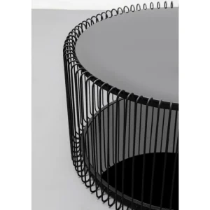 KARE Design Mesa de centro Wire Double preto (2/Set) New