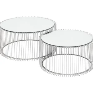 KARE Design Mesa de Centro Wire Prateado (conj.2) Hot