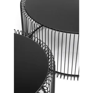 KARE Design Mesa de Centro Wire Preto (conj.2) Hot