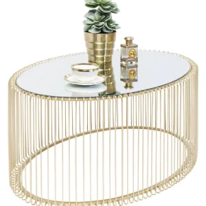 KARE Design Mesa de Centro Wire Uno Dourada 60x90cm Online