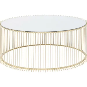 KARE Design Mesa de Centro Wire Uno Dourada 60x90cm Online