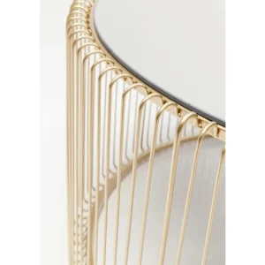 KARE Design Mesa de Centro Wire Uno Dourada Ø80cm New