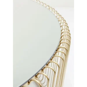 KARE Design Mesa de Centro Wire Uno Dourada Ø80cm New