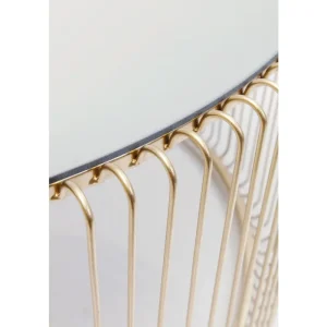 KARE Design Mesa de Centro Wire Uno Dourada Ø80cm New