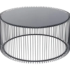 KARE Design Mesa de Centro Wire Uno Preta Ø80cm Sale