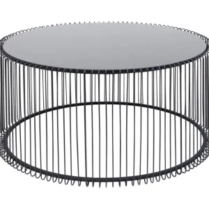 KARE Design Mesa de Centro Wire Uno Preta Ø80cm Sale