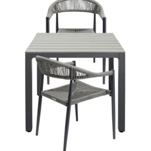 KARE Design Mesa de jardim Sorrento cinzento 80x80cm Outlet