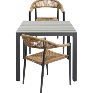 KARE Design Mesa de jardim Sorrento cinzento 80x80cm Outlet