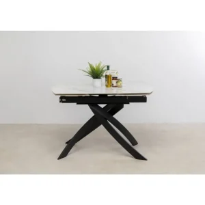 KARE Design Mesa extensível Twist Black Onyx 120(30+30)x90 cm Discount