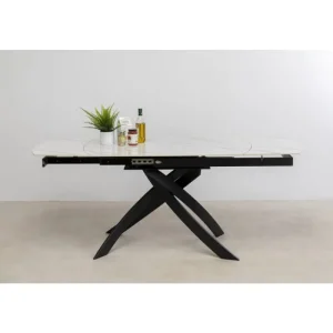 KARE Design Mesa extensível Twist Black Onyx 120(30+30)x90 cm Discount