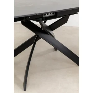 KARE Design Mesa Extensível Twist Preta 120(30+30)x90 cm Fashion