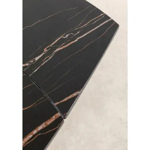 KARE Design Mesa Extensível Twist Preta 120(30+30)x90 cm Fashion