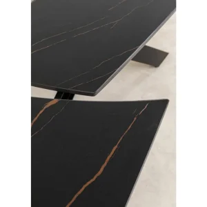 KARE Design Mesa Extensível Twist Preta 120(30+30)x90 cm Fashion