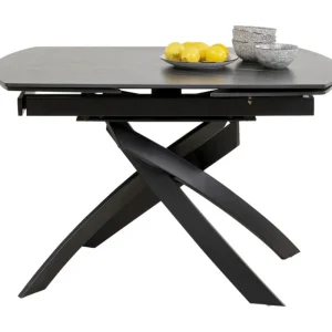 KARE Design Mesa Extensível Twist Preta 120(30+30)x90 cm Fashion