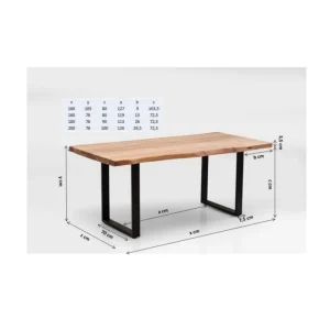 KARE Design Mesa Harmony Dark Crude Steel 160x80 Discount